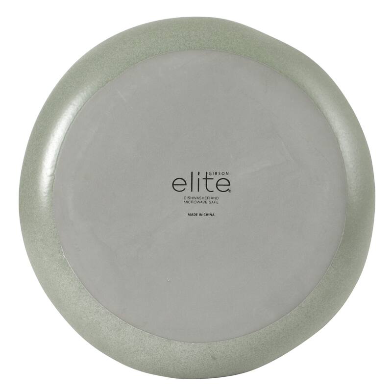 Gibson Elite Menlo Park 16-Piece Pottery Clay Stoneware Dinnerware Set - Reactive Glaze, Embossed, Service for 4