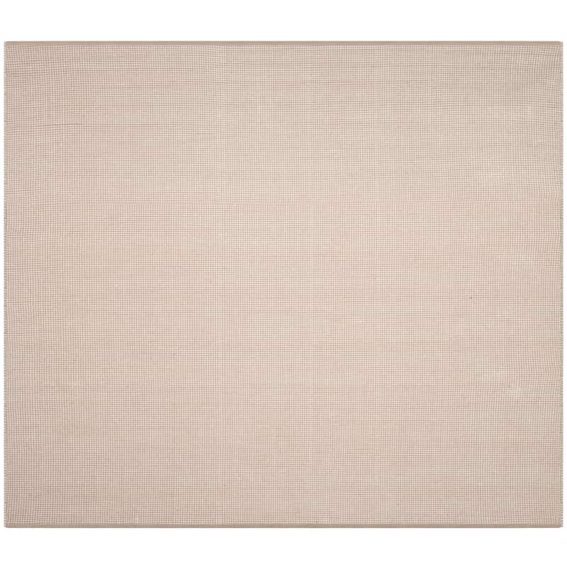 SAFAVIEH Handmade Flatweave Montauk Mariko Casual Cotton Rug - 6' Square - Ivory/Grey - Square