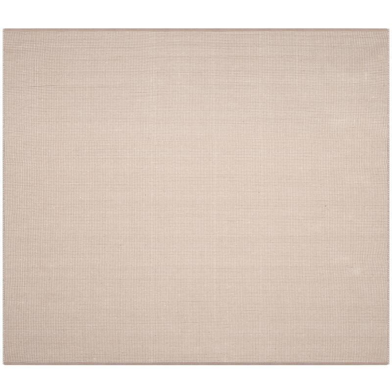 SAFAVIEH Handmade Flatweave Montauk Mariko Casual Cotton Rug - 6' x 6' Square - Ivory/Grey