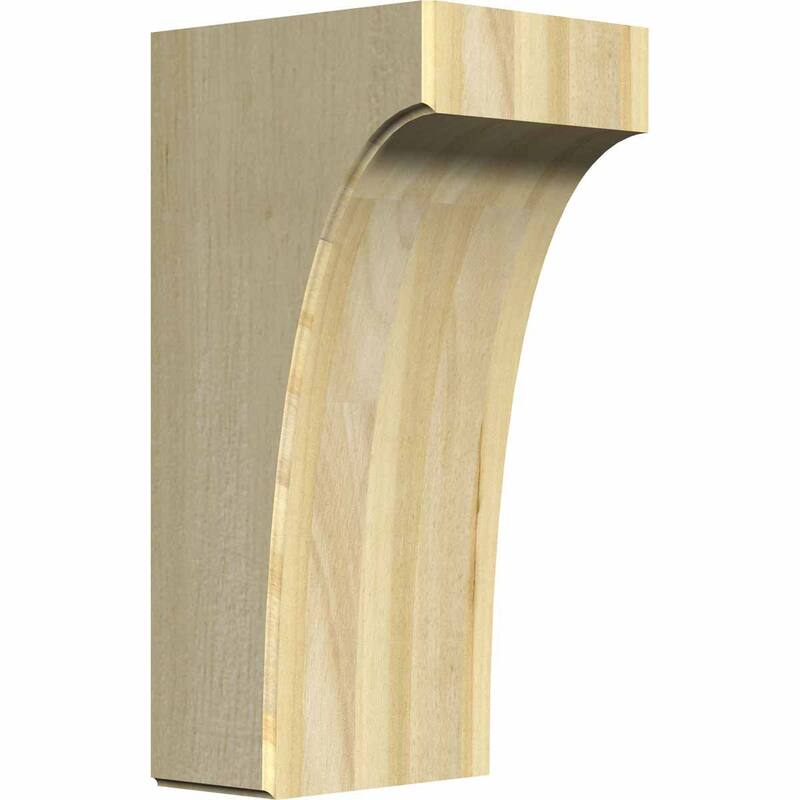 Clarksville Bracket - 5 1/4"W x 6"D x 12"H - Rubberwood