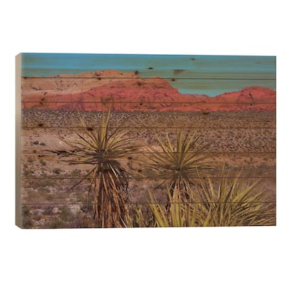 Soaptree Yucca, Red Rock Canyon National Conservation Area, Nevada, USA Print On Wood by Michel Hersen - Multi-Color