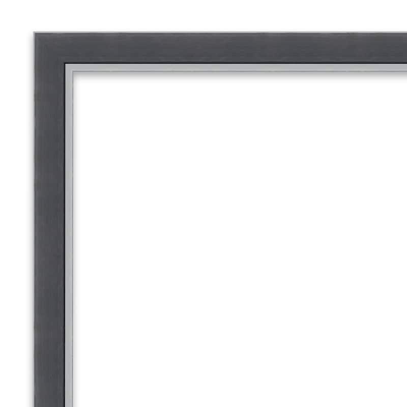 Beveled Bathroom Wall Mirror - Eva Black Silver Frame