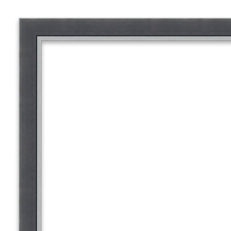 Eva Black Silver Thin Framed Natural Corkboard Bulletin Board