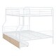 preview thumbnail 8 of 26, Full XL Over Queen Metal Bunk Bed with 2 Drawers for Home