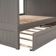 preview thumbnail 14 of 29, Full Over Full Bunk Bed With Twin Size Trundle And Guardrails For Bedroom