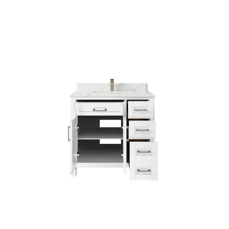 Willow Collections 36 in. W x 22 in. D Cambridge Single Sink Bathroom Vanity Center with Countertop