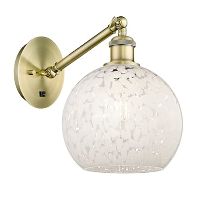 Innovations Lighting 317-1W-10-8 White Mouchette Sconce White