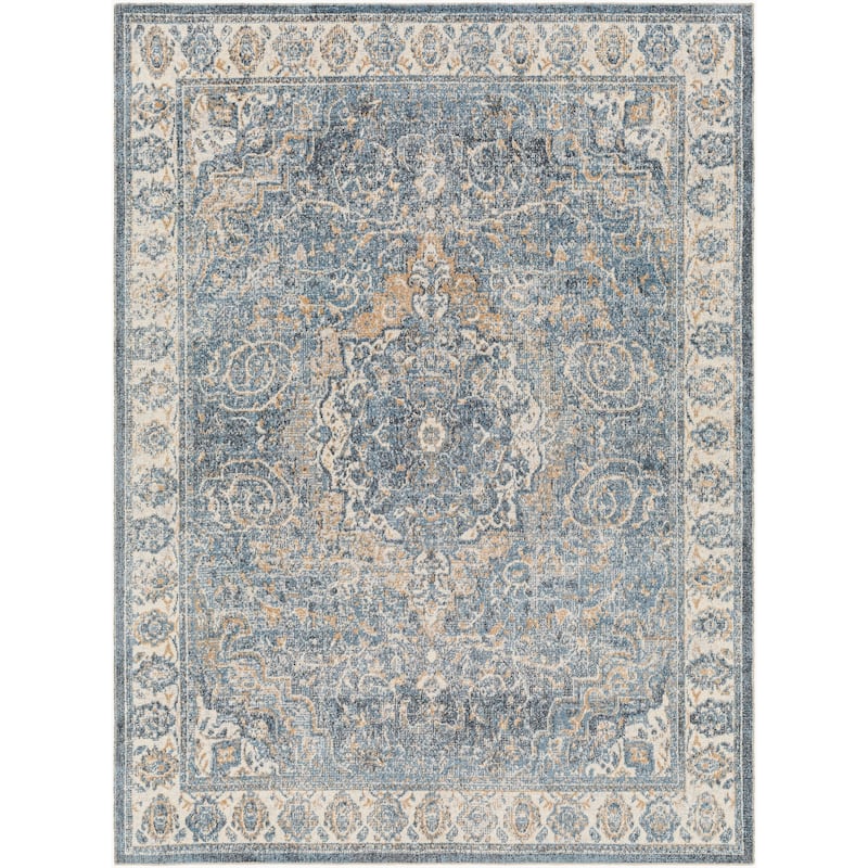 Livabliss Lillian Machine Washable Faded Classic Area Rug