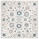 preview thumbnail 4 of 10, SAFAVIEH Handmade Aspen Jacobina Boho Tribal Wool Rug 6' Square - Ivory/Blue - Square