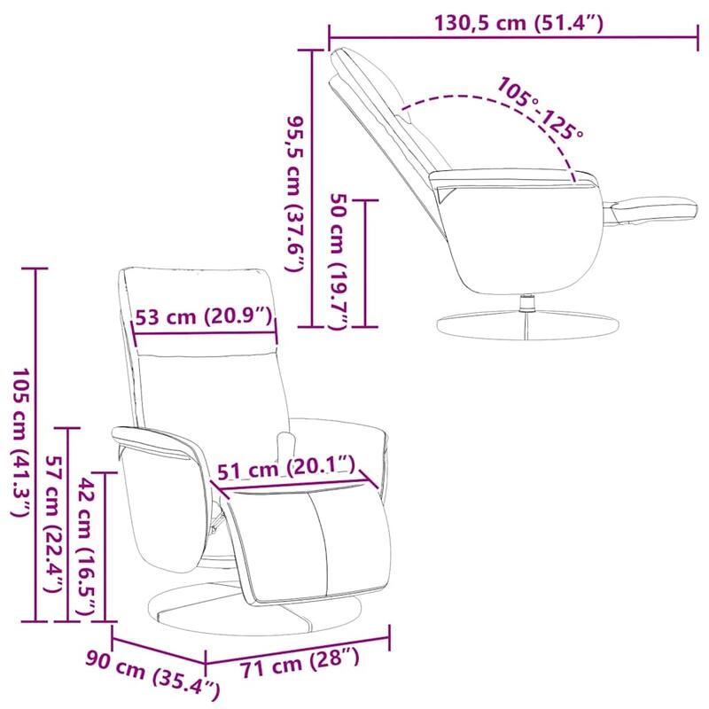 vidaXL Massage Recliner Chair with Footrest White Faux Leather