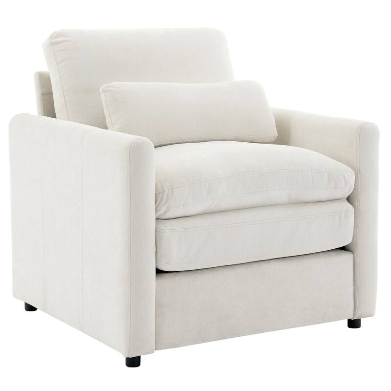 Living Room Cloud Plush Upholstered Sofa with Double Cushion