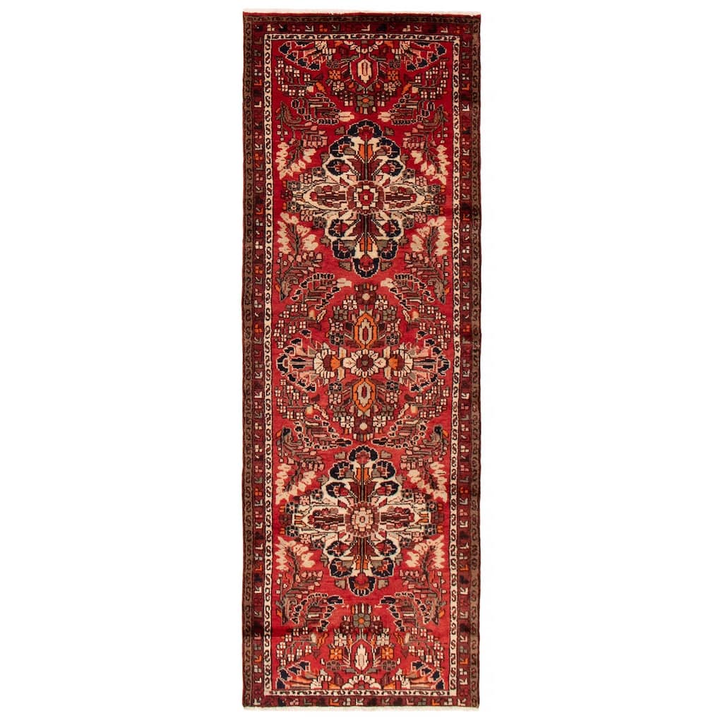 ECARPETGALLERY Hand-knotted Anadol Red Wool Rug - 4'3 x 9'11