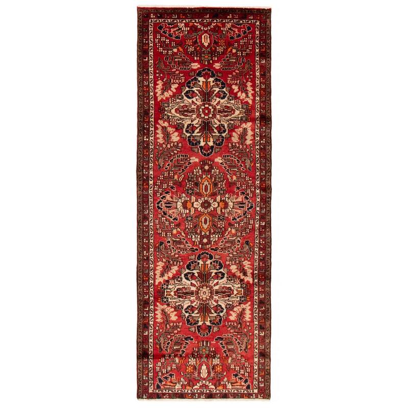 ECARPETGALLERY Hand-knotted Anadol Red Wool Rug - 4'3 x 9'11 - Red - 4'3 x 9'11
