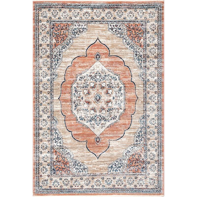 Nuloom Transitional Vintage Medallion Dalby Area Rug
