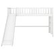preview thumbnail 6 of 24, Twin Size Low Loft Bed with Ladder and Removable Slide, Space-Saving Design, White