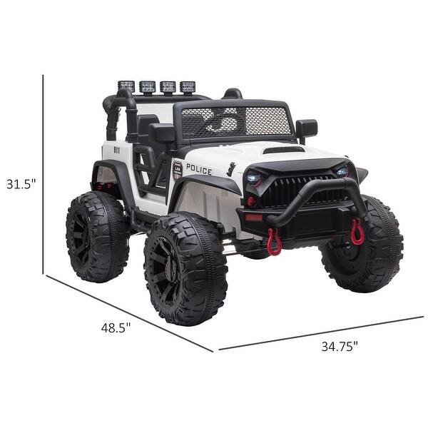 Kids 12V Electric Ride-On Truck with Suspension, Remote Control, Built-In Music