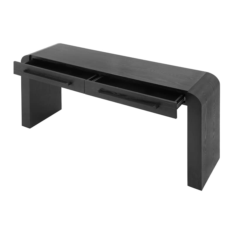 Christopher Knight Home - Astra Modern Ash Veneer Console Table with 2 Drawers and Metal Handles