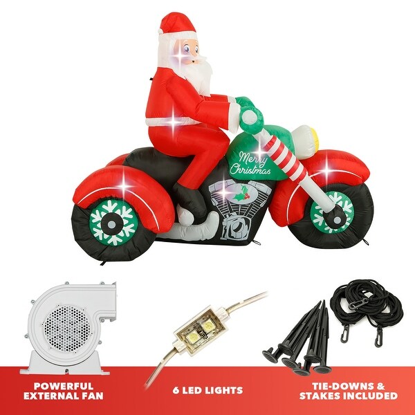 pics Santa On A Motorcycle Inflatable massage by healing hands