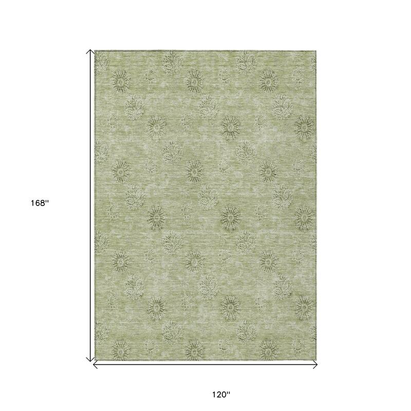 HomeRoots Floral Transitional Rectangle Outdoor Rug