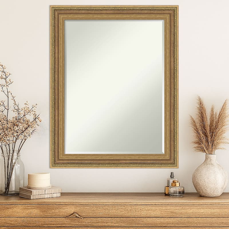 Elliot Half-Inch-Bevel Framed Wall Mirror - Elliot Gold - 23 x 29 in