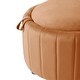 preview thumbnail 49 of 55, 30" W Round Velvet Upholstered Storage Ottoman with Flip Top Tray