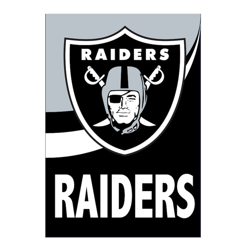 Las Vegas Raiders Burlap Flag Garden Size