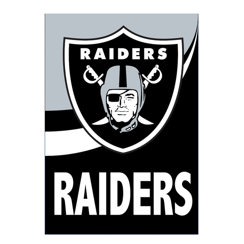 Las Vegas Raiders Burlap Flag Garden Size