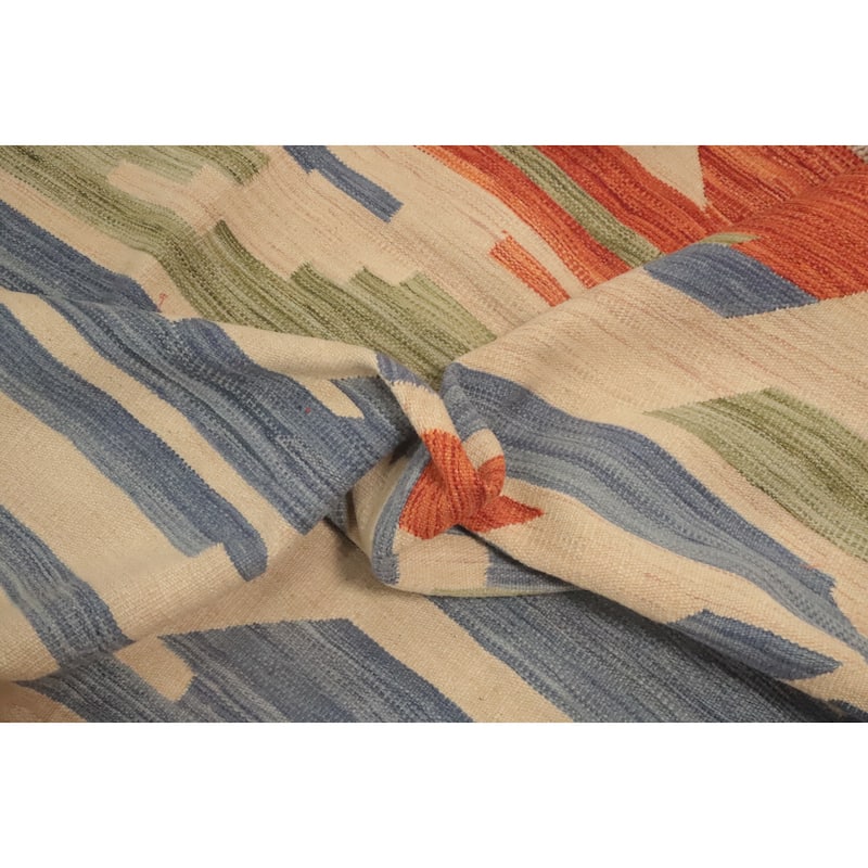 Hand Woven Southwestern Wool Multi-Colored Geometric Area Rug - 13' 2'' X 9' 9''