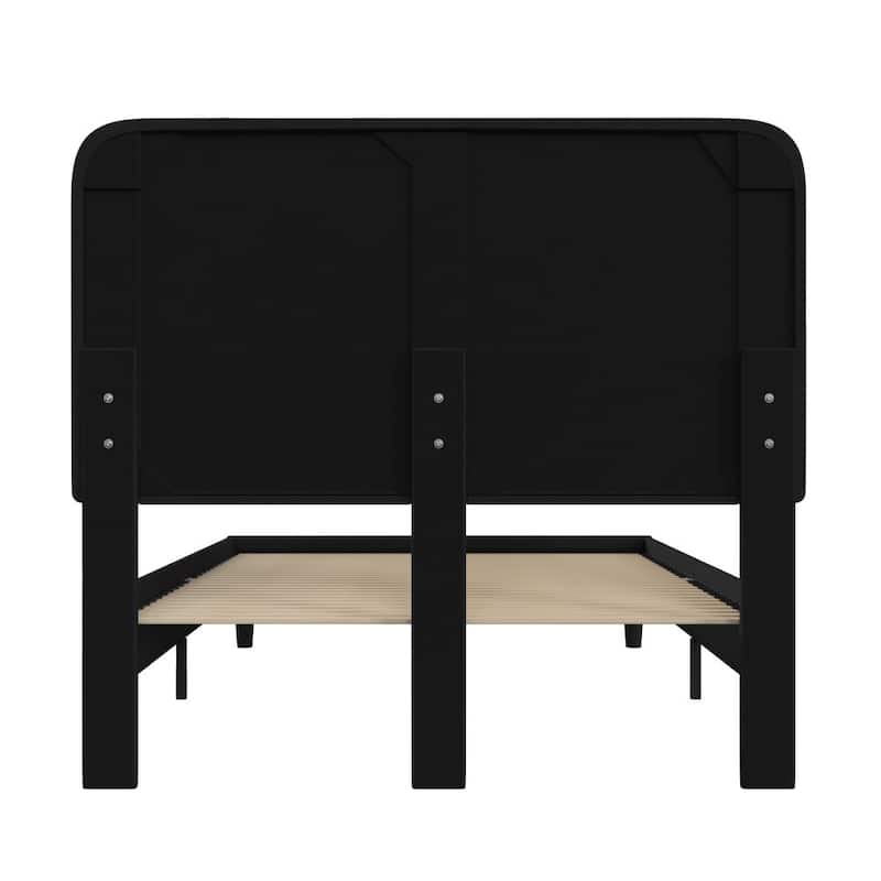 Platform Bed with Headboard - No Foundation Needed