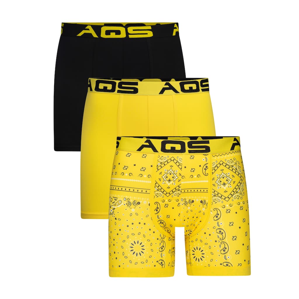AQS Men's Bandana Print Boxer Brief 3 Pack