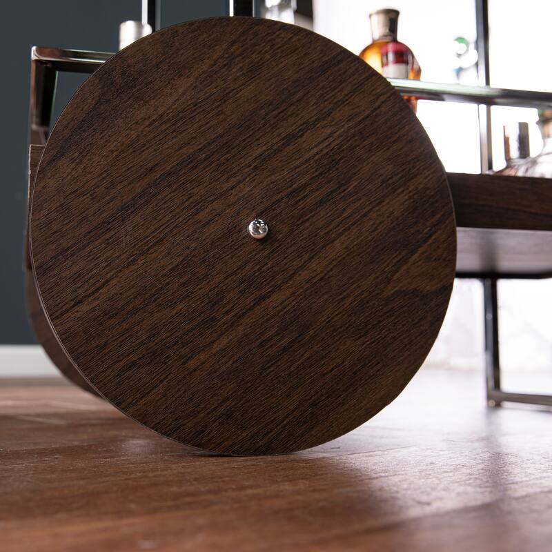 SEI Furniture Deodara Brown Wood Bar Cart