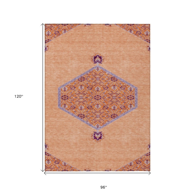HomeRoots Oriental Traditional Rectangle Outdoor Rug