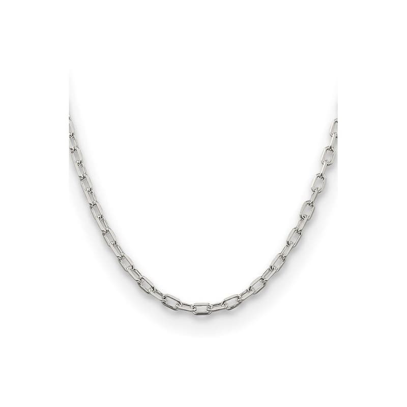 Curata 925 Sterling Silver Polished 4.3mm Unisex Open Cable Chain Necklace (Lobster)