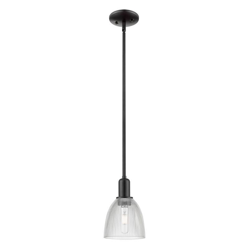 Innovations Lighting Endless Possibilities Arcadia - Castile - 1 Light 6" Stem Hung Mini Pendant - Clear/Matte Black