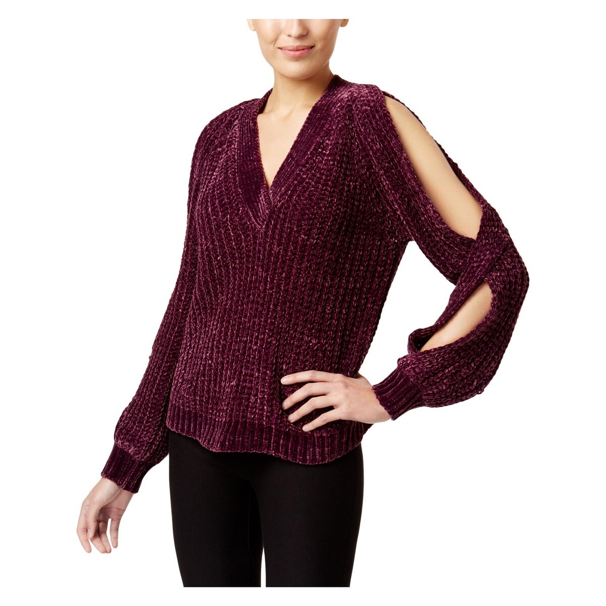 Women Marled Reunited Clothing Womens Handkerchief Hem Slit