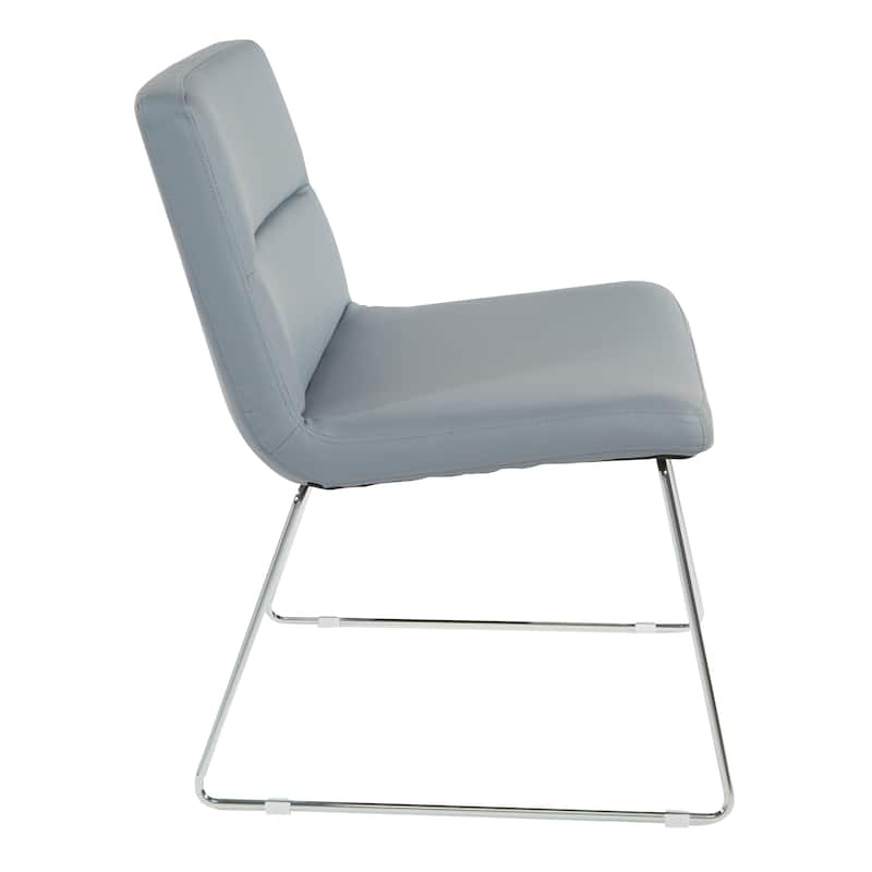 Thompson Upholstered Lounge Chair with Chrome Base