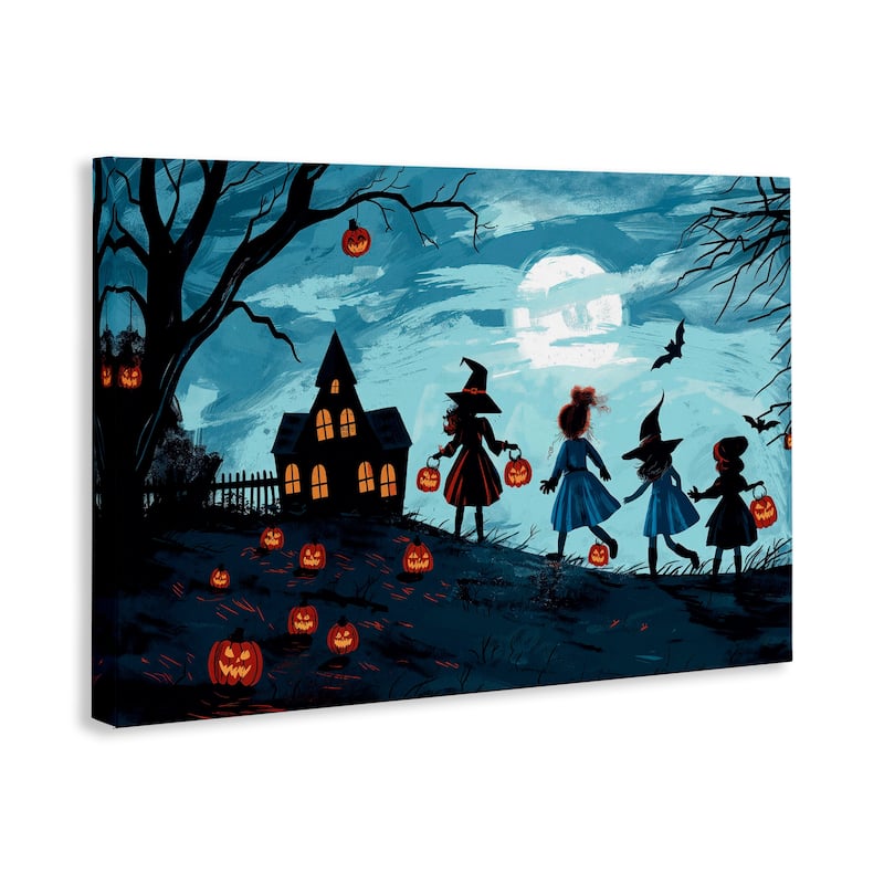 Stupell Witch Trick Or Treaters Canvas Wall Art Design By Wumples
