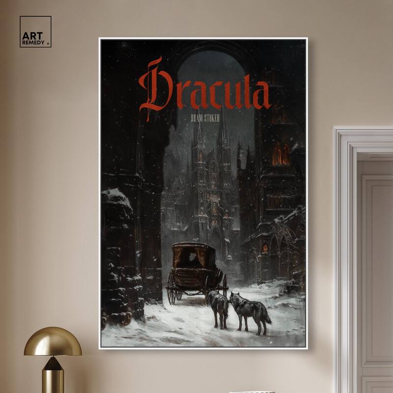 Dracula Gothic Cover Canvas by Art Remedy