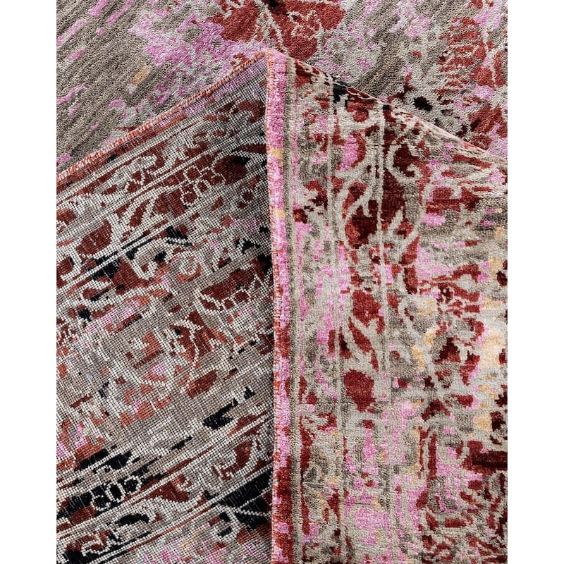 Ikat One-of-a-Kind Hand-Knotted Area Rug, Brown - 8' 1" x 10' 1"
