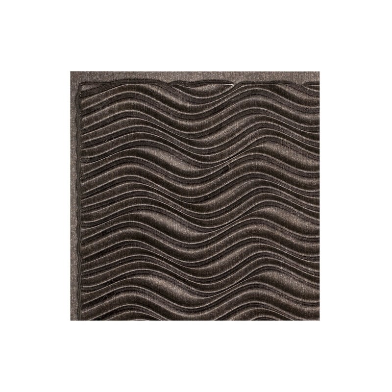 FASÄDE Current Decorative Vinyl 2ft x 2ft Lay in Ceiling Panel in Smoked Pewter (5 Pack) - 12in x 12in Sample - Smoked Pewter