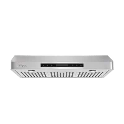 30 in. 500 CFM Ducted Under Cabinet Range Hood in Stainless Steel with Permanent Filters - Delay Shut-off