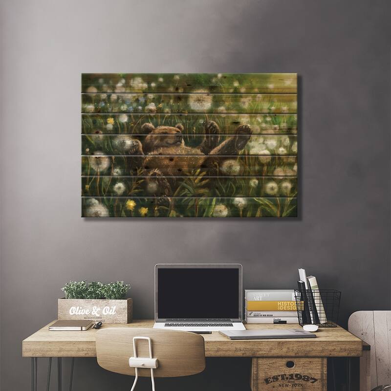 Summer Bliss Print On Wood by Anastasia Evgrafova - Multi-Color