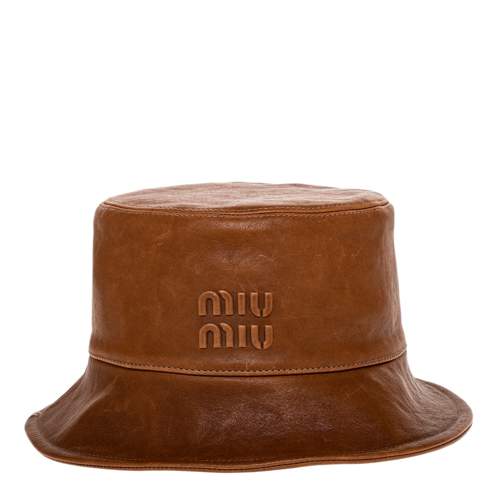 Miu Miu Leather Bucket Hat