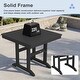 preview thumbnail 10 of 24, HDPE 35.8''L Square Dining Table with 1.7''D Bulit-in Umbrella Hole