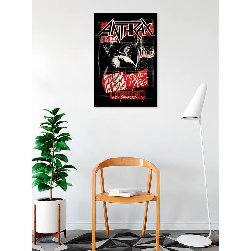 Anthrax - Spreading the Disease Tour Poster replica Art Poster - 24 x 36 Inch
