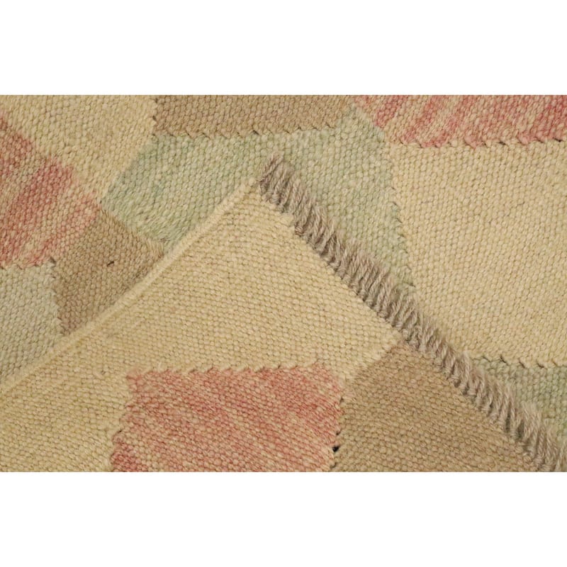 Hand Woven Oriental 100% Wool Carpet Southwestern Modern Multi-Colored Kilim Area Rug - 5' 1'' X 3' 0''