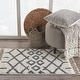 preview thumbnail 12 of 25, Nourison Moroccan Shag Geometric Area Rug 2'2" x 4' - White - Runner/Rectangle