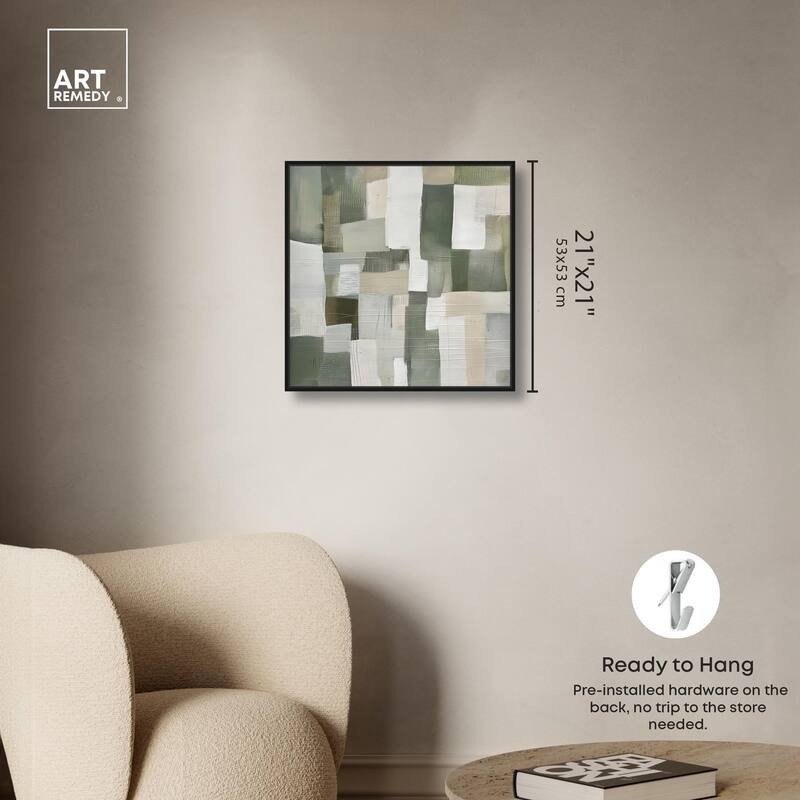 Pale Jade Green I Canvas by Art Remedy