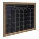 preview thumbnail 1 of 6, DesignOvation Beatrice Framed Magnetic Chalkboard Calendar Rustic Brown - 27x33