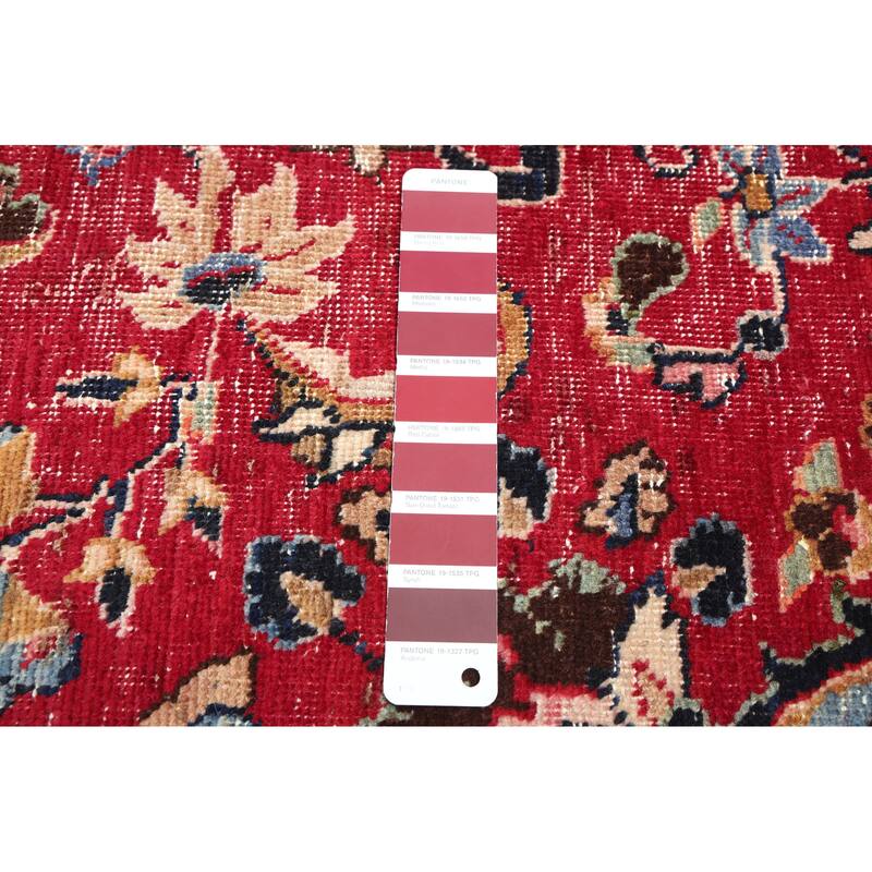 ECARPETGALLERY Hand-knotted Antalya Vintage Dark Red Wool Rug - 7'3 x 9'11